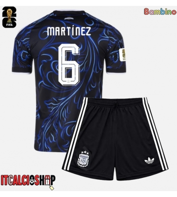 Argentina Lisandro Martinez #6 Seconda Maglia Bambino Mondiali 2026 Manica Corta (+ Pantaloni corti)